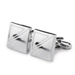 Kavove The Majestic Square Silver Coloured Cufflinks