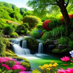 Love Creation 12x18 Size poster print for creative wall art- botanical-garden-paradise-print-7512(Non Sticker)