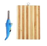 Blue Wonder Dolphine Shape Electric Gas Lighter With Wooden Chopping Board and Multicolour, Pack of 2