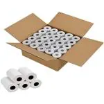REVALS 57mm Thermal Paper Roll x 15 mtr (57mm Width x 15 mtr Length) Better Quality Paper Roll With 55 GSM Thickness - (50 Rolls)