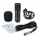 EGOODZ BM 800 Condenser Microphone with XLR Cable, Sound Studio Recording Dynamic Professional Condenser Microphone, Radio Broadcasting 3.5mm Audio Cable Foam (Requires Phantom Power Connection)