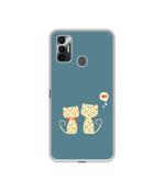 Casotec Fish On Mind Print Design Printed Silicon Soft TPU Back Case Cover for Tecno Spark 7