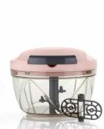 SHREE RADHE 2 in 1 Handy Dori Plastic Vegetable and Fruit Chopper with 3 Stainless Still Blade and Whisker Blade (450ml)