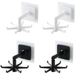 Tagve Metal Self Adhesive 360 Degree Rotatable Folding Hooks (4 Pieces)