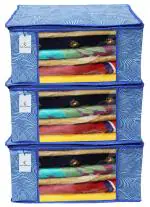 Kuber Industries Royal Blue Non-Woven Leheriya Design Non Woven Saree Cover (3)