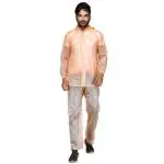 ORANGE Premium Quality PVC Solid Raincoat Set For Mens|COLOUR:-ORANGE|SIZE:-XL