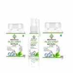 Nirogyaplus Piles Amrit No Piles Kit Ayurvedic Product with No Side Effects 30ml Spray and 30 Capsules(15Cap X 2 X 800mg) (Pack of 3)