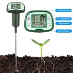 R-TEK Soil Temperature Meter, 3-in-1 Soil Test Kit for Moisture Plant Care, Soil Temperature, Air Temperature, Air Humidity Tester Meter