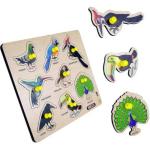 WORLD WIDE WISHES Kids Toys Pre-School Birds Wooden Puzzle Wooden Toys For Kids 3 Jigsaw Puzzles 