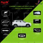 FALCON CAR CHROME ACCESSORIES COMBO KIT FOR CRETA 2020