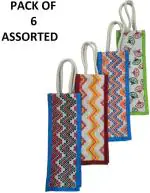 Yuva Garments Assorted Jute Bag For Wine /Water Bottle Gift Bag/Bottle Carry Bag Pack Of 6 (Multicolor)