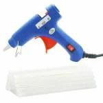 HOTGLUEUN Glue gun 20 WATT 7MM Glue Gun with ON Off Switch and LED Indicator (Free 10 Transparent Glue Sticks)