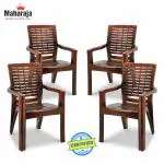 MAHARAJA Singham 102 Home, Office & Restaurant Plastic Outdoor Chair  (Copper, Set of 4, Pre-assembled)