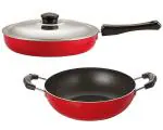 Nirlon 2 pcs of Red Non-stick Kitchen Cooking Utensil Combo Set