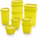 MASTERCOOK X1 Combo Plastic Container Set, 10-Pieces, Green ( Polypropylene )-1500ml