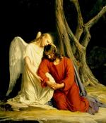 Elegance Jesus Christ At Gethsemane Canvas Wall Painting Picture Photo For Home Decoration - 20.5 X 24 Inch