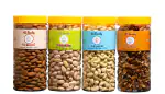 41 foods Dry fruits combo pack of Cashews Almonds Pistachios Walnuts | Badam Pista Kaju Akhrot (250gm x 4) 1 KG