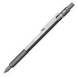 Scrikss Graph-X 0.7mm Mechanical Pencil with 2B Lead, Matte Grey Brass Plated, Interchangeable Mini Eraser - 86206
