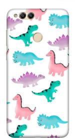 SIYAPA Honor 7X Multicolor Plastic Dust Proof and Scratch Resistant Mobile Back Cover