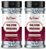 La Casa Silver Mishri Mouthfreshener | Authentic Rajasthani Sugar Candy Mukhwas | 2x100g |