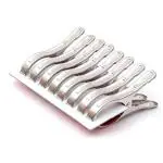 RJ Rojeno Stainless Steel Multipurpose Heavy Quality Firm Grip Jumbo Cloth Clips (Set of 36 Pcs)