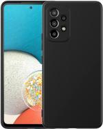 S-Hardline Samsung Galaxy A73 5G Black Silicone Rubber Shockproof Candy Case Back Cover