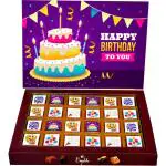 Expelite Happy birthday gift for Male friend - 24 pc birthday chocolate box Bars (450 g)