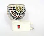 KUMISHRI Kapoor Dani/Camphor Diffuser with Night lamp and ON-Off Switch for Heating, Also Known as Oil Burner or Aroma Diffuser. Multi Color Pack of 1