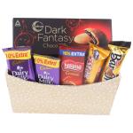 SurpriseForU Simply Golden Basket With Chocolates | Chocolate Gift | Chocolate Basket Hamper | 285