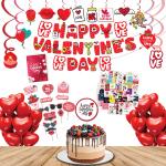 FestikoHappy Valentines Day Decoration (139 Pcs) ,Valentines Props,Valentines Day Party Supplies Combo-1