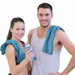 Sassoon Microfiber Gym Towel (Set of 2, Peacock) in 450 GSM for Men & Women Super Soft Towel, Fast Drying & Light Weight Ultra Absorbent Sports Towels, Use for Body and Face During Work & Travel