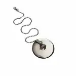 NEW WARE 40 mm Bath Tub Chain Plug Drain Bathroom Sink Basin Stopper Plug with Chain Bathtub Accessory/Bathtub Sealer Cover |Silver |40 mm (1.5 Inch)