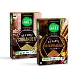 JUST GOOD FOOD CO.Harela Certified Organic Garam Masala & Coriander Powder Combo (100gm each) | 100% Pure, Natural & Chemical Free | Steam Sterilized
