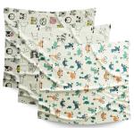 Bembika Multicolor Cotton Muslin Baby Burp Cloths 60 X 60Cm Receiving Blanket For Kids (Pack Of 3)