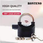 RONTENO Alarm Lock Anti Theft Motion Sensor | 110dB Alarm Motion Sensor | with 3 Keys |( 1Pc-Black )