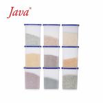 JAVA - 2000 ml Plastic Grocery Container (Pack of 9, Blue)