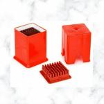 French Fries Potato Chips Strip Cutting Cutter Machine , Potato Chips Slicer Red Color