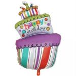 Festiko Happy Birthday 3 Tier Cake Foil Ballon ( 21.3 By 40.6 )