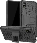 Leyon Black Rubber, Plastic Back Cover For Redmi 7A