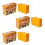 Queue Renew Papaya Fruity Skin Whitening Soap pack of 3