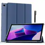ProElite Smart Flip Case Cover for Lenovo Tab M10 FHD Plus 3rd Gen 10.6 inch Translucent Back with Stylus Pen, Navy