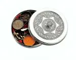 ShCraft Design Stainless Steel Metal Designer Embossed Work Heavy Duty Condiment Spice Storage Dabba Container Handcrafted Box