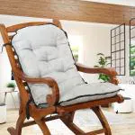 Faburaa Rio Soft & Relaxing Jute Seat Cushion for Patio Chair Rocking Chair 24x50 Inch (Grey)