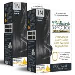 Aequo Organic Dermatologist Recommended Permanent Cream Hair Color Kit 1N Caviar Jet Black 160ml (pack of 2)