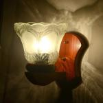 ONECYA ROYAL FANCY E27 7-Watts Round Wall Lamp/Wall Light Decorative for Home Decoration Surface Mounted Classic Sconce Antique Lamp Shade Unique (Chaina Ghanti)