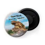 Dhcrafts Multicolor Metal Toad Rock Mount Abu Rajasthan Printed Fridge Magnet, 5.8 Cm