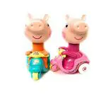 SHIVAARO Unbreakable Pep-pa Pig Scooter Car Toy, Push and Go Peppa Scooter Toy for Kids (Multicolor)