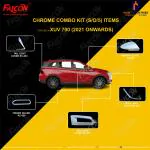 FALCON CAR CHROME ACCESSORIES COMBO KIT FOR XUV 700 2021 ONWARDS