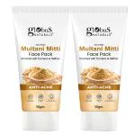 Globus Naturals Anti Acne Multani Mitti Face Pack, For Oily & Acne Prone Skin, 50 gm, Set of 2