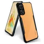 Fashionury Shockproof Crystal Clear Oppo Reno 8T 4G Back Cover Case | 360 Degree Protection | Protective Design | Transparent Back Cover Case for Oppo Reno 8T 4G (Black Bumper)